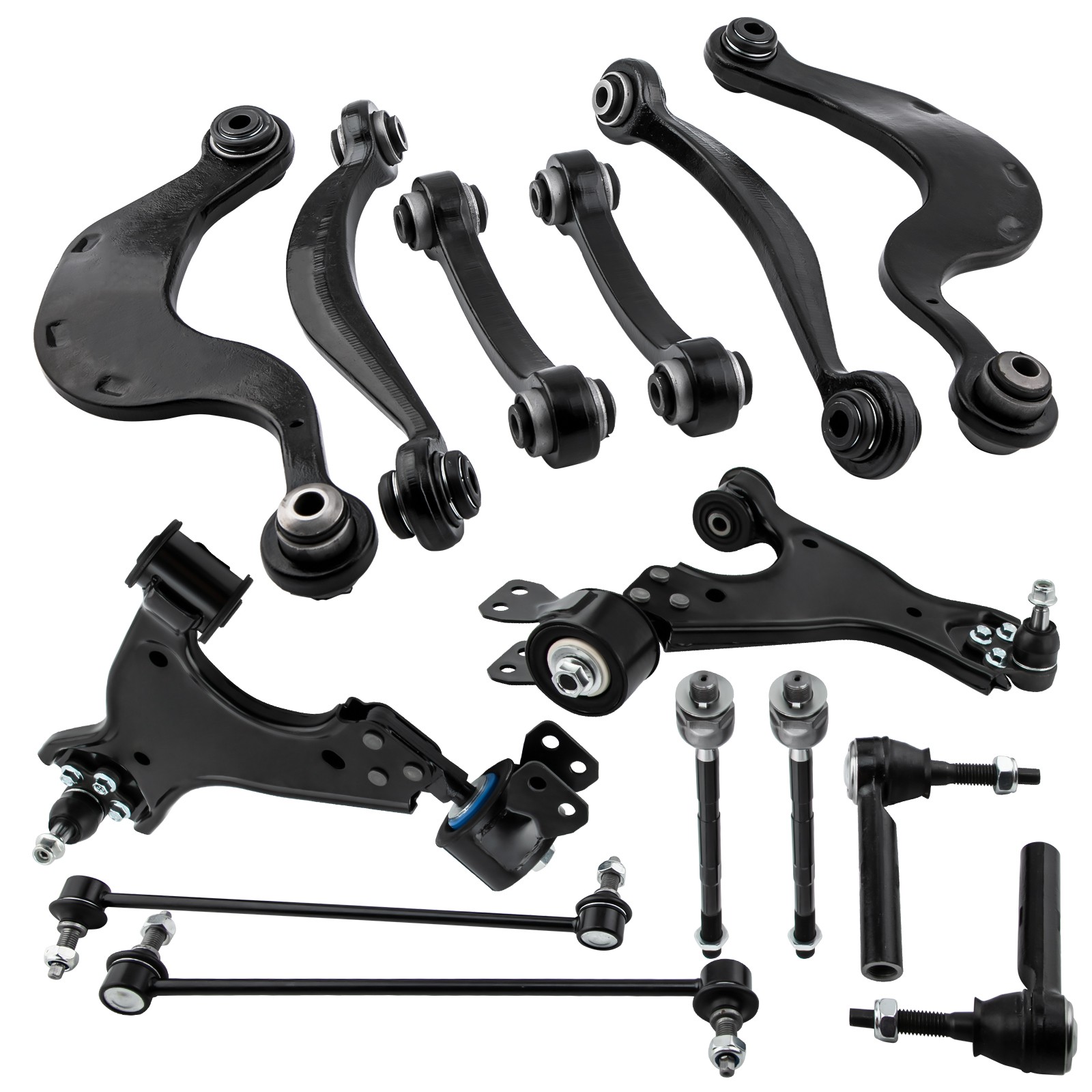 Front Lower & Rear Upper Control Arms for 2007-2017 GMC Acadia Traverse Enclave