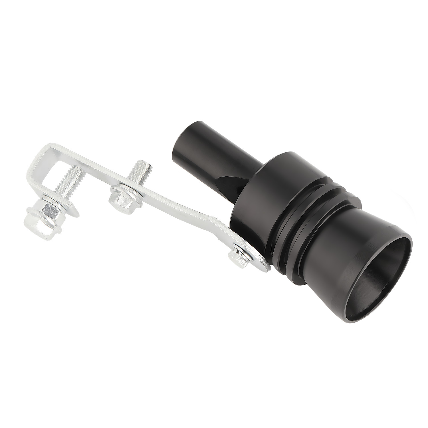 Car Turbo Sound Muffler Exhaust Pipe Roar Maker Whistle Sound Loud XL Black
