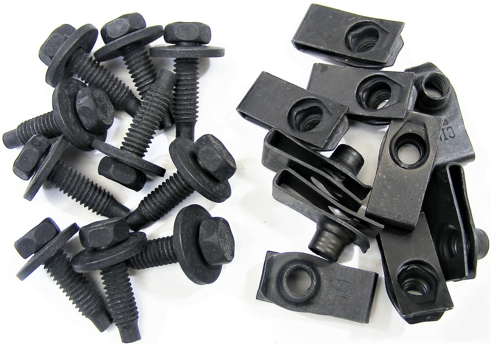 Ford Truck Body Bolts & U-nut Clips- 5/16-18 x 1-3/16″ Long- 20pcs (10ea)- #374
