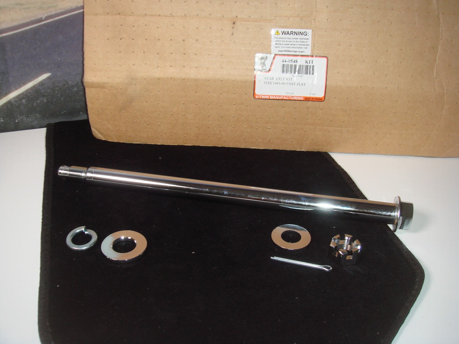 Harley FL Chrome Rear Axle Kit for 93-99 FXST V-Twin 44-0548 Missing Parts T6