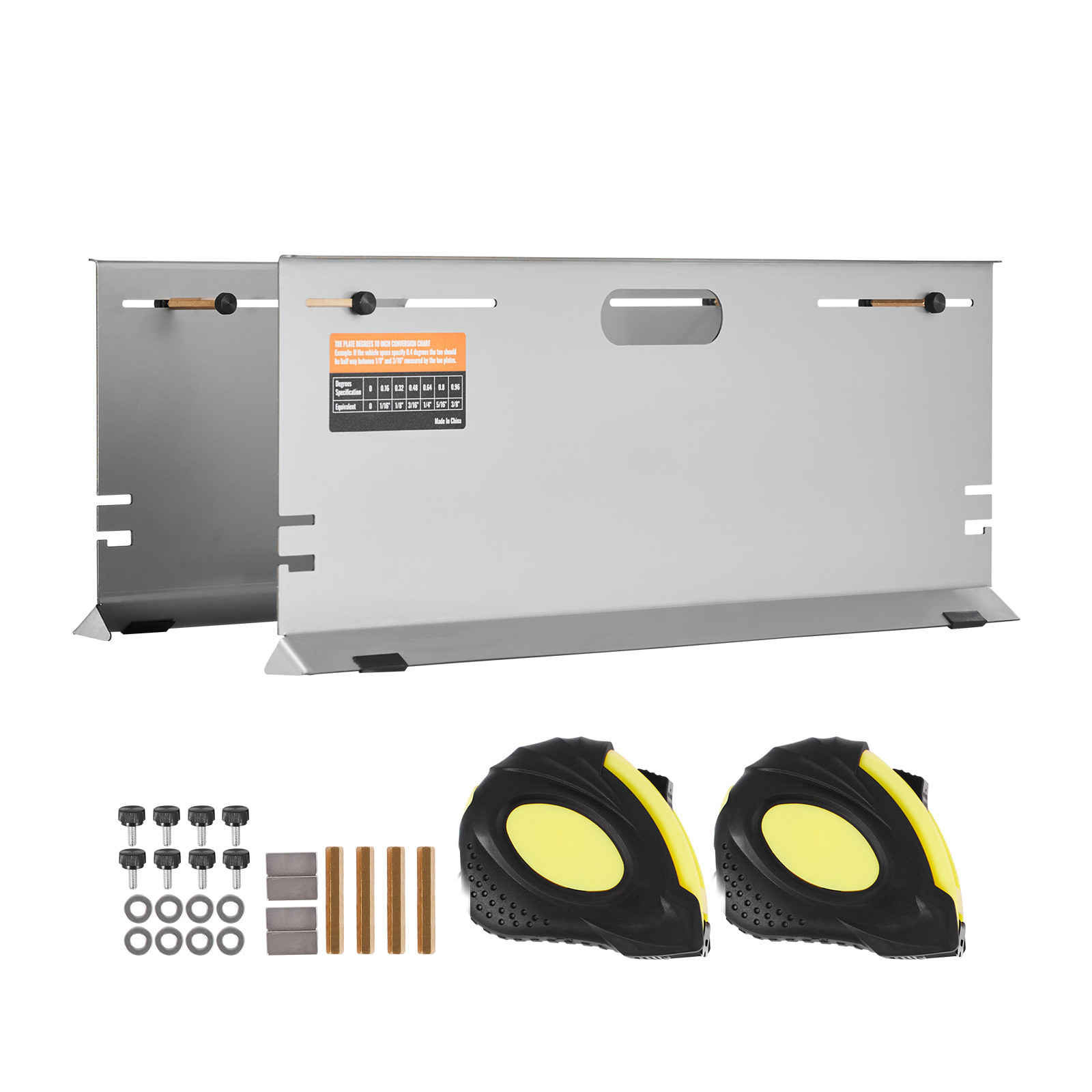 VEVOR Wheel Alignment Tool Toe Plates Accurate Measure Tape And Conversion Chart