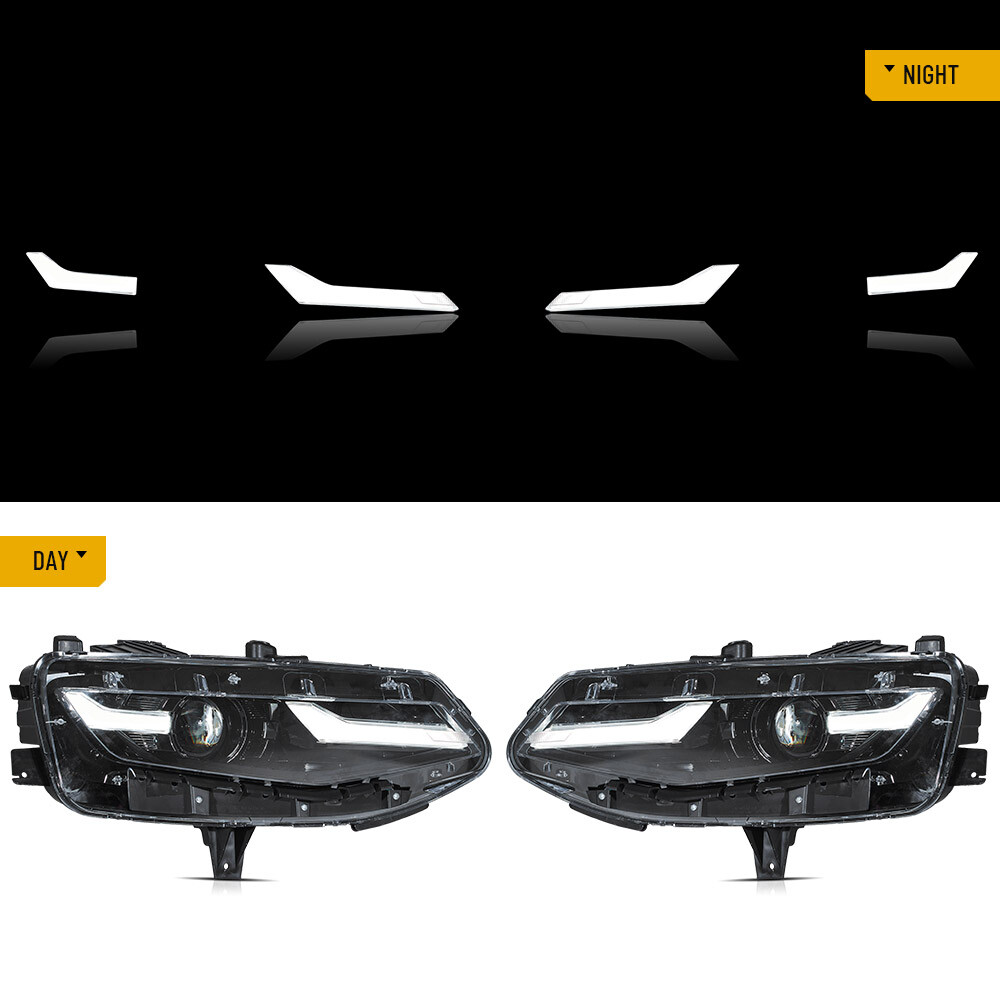 VLAND Projector LED Headlights w/Sequential For 2019-2024 Chevrolet Chevy Camaro