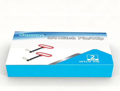 3/8″ x 4″ Inch Trailer Hitch Pin and Clip Towing Hitchs Red Handle 3/8*4 in