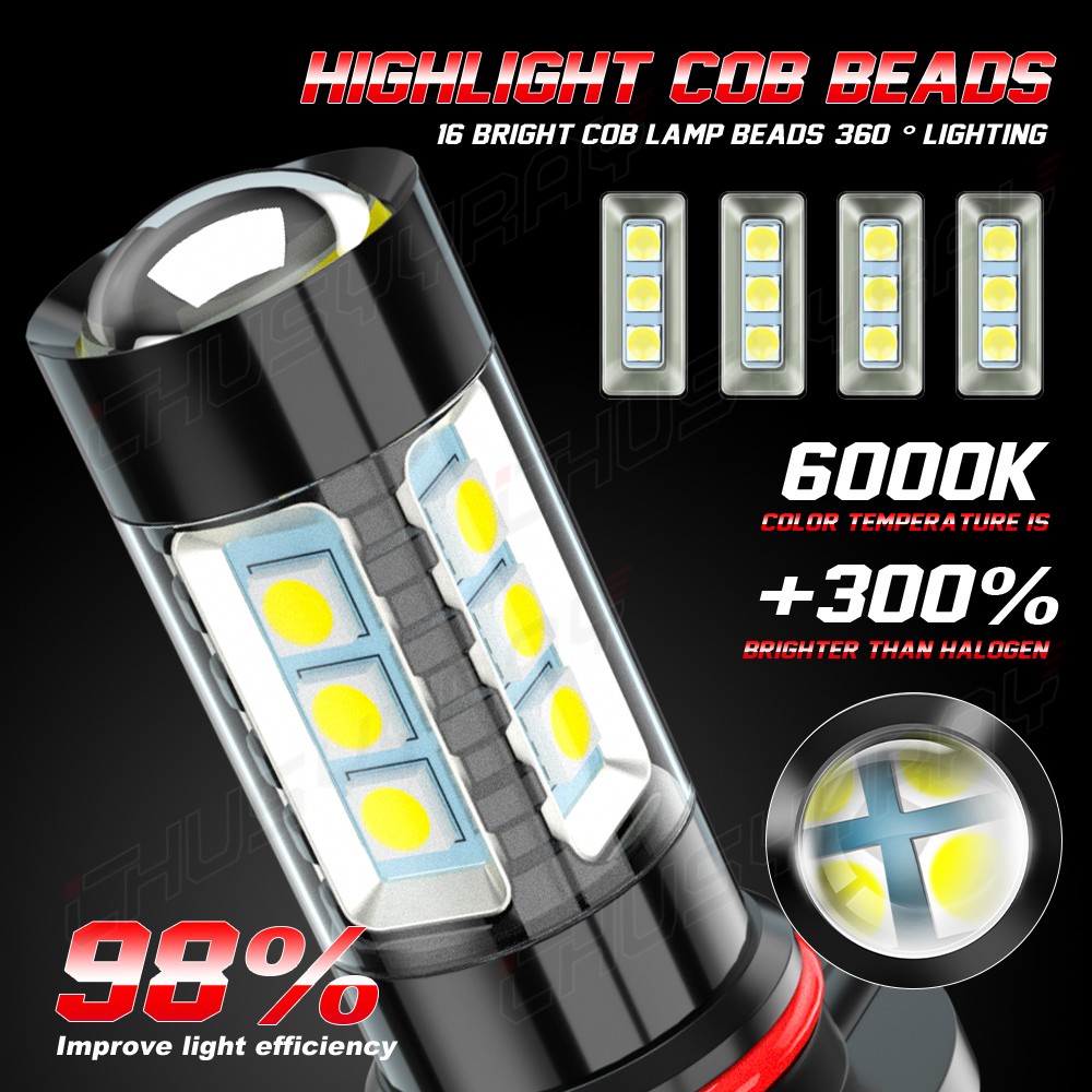 HID Headlight Bulbs for Mitsubishi Eclipse 2009-2012 High/Low Beam Fog Light LED