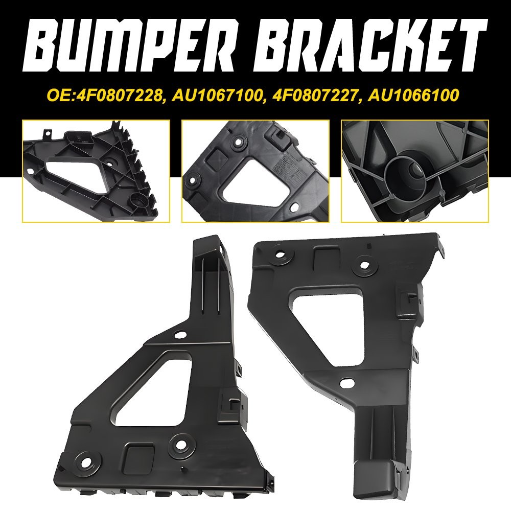 Pair Front Bumper Cover Holder Mounting Bracket Fit for 2006-2011 Audi A6 Base^