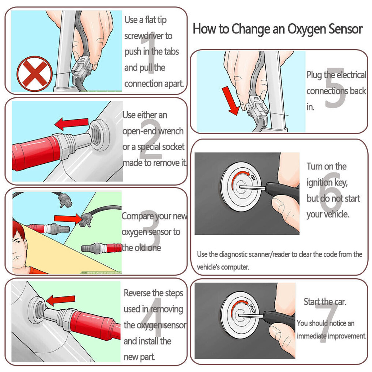 2x Oxygen O2 Sensor for Upstream + Downstream Toyota Corolla 2005-2008 1.8L