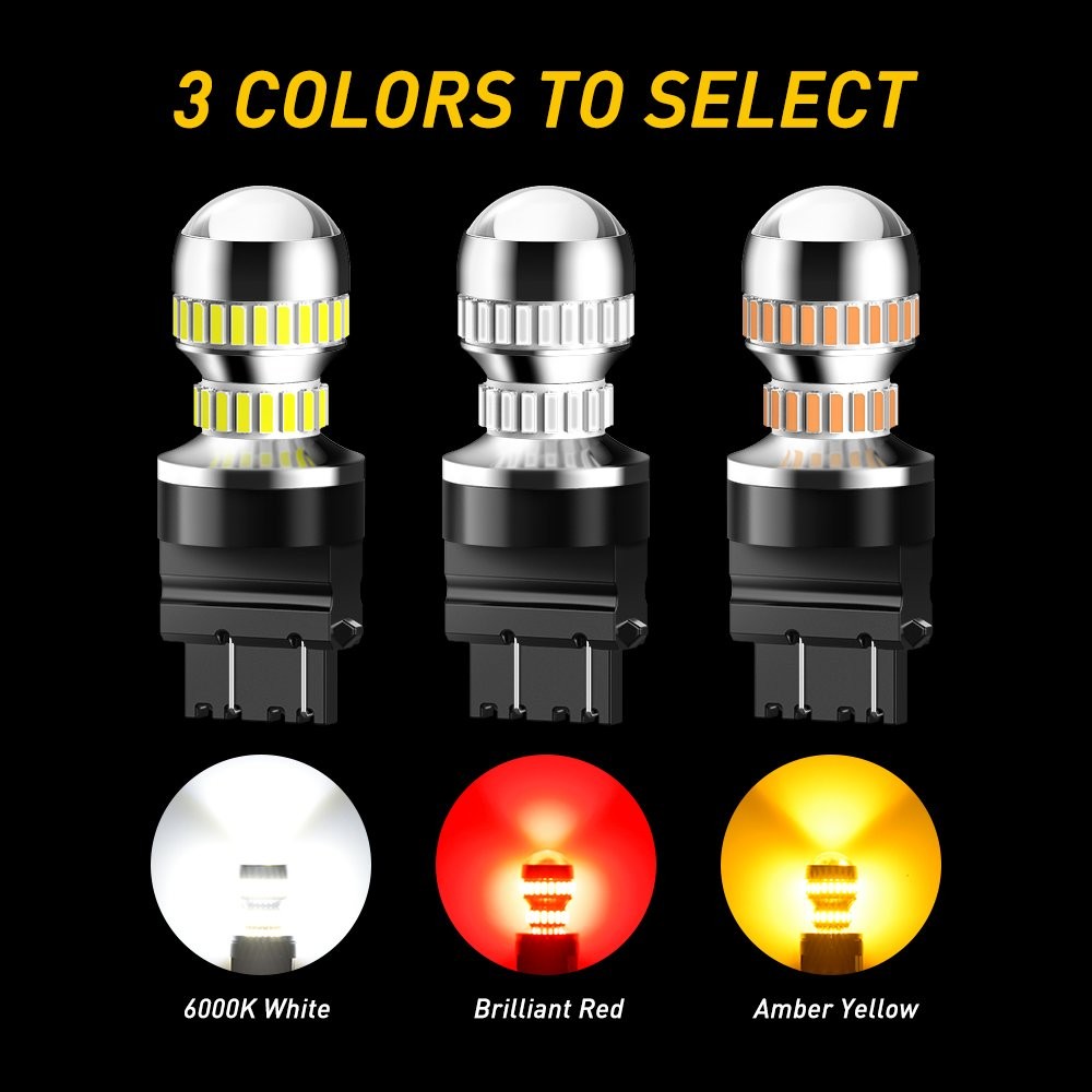 3157 3156 4157 LED Backup Reverse Light Bulb Bright 6000K White Lamp 54 Series
