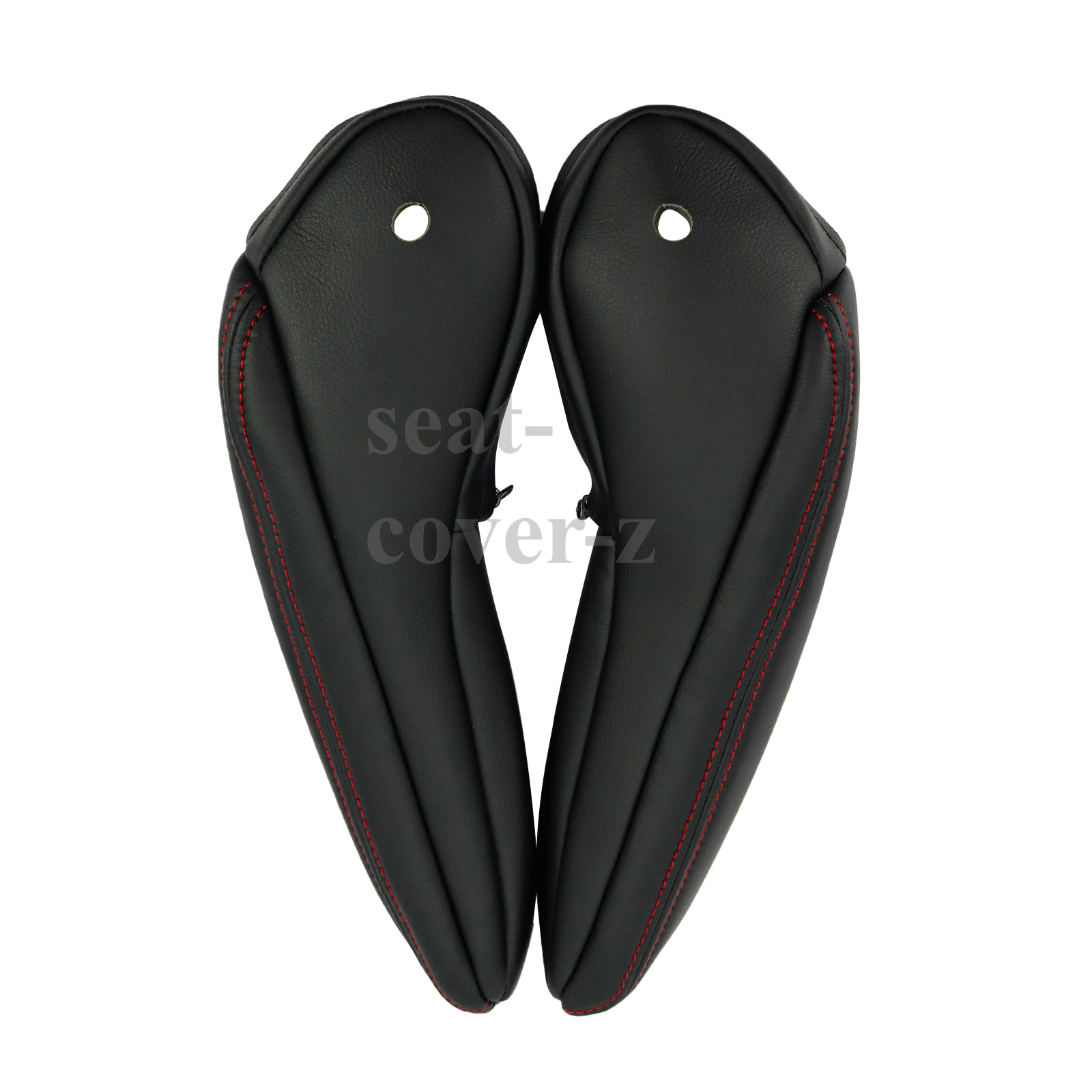 Armrest Leather Black Cover For 2008-2020 Dodge Grand Caravan Seat RED seam
