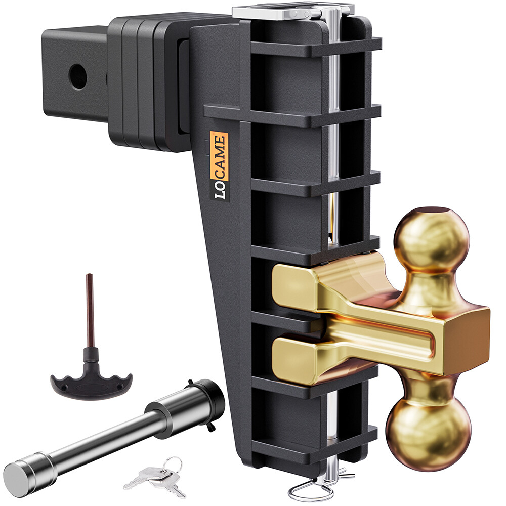 Adjustable Trailer Hitch Fits 2.5″ Receiver, 8″ Drop Hitch, 28000LBS Heavy Duty