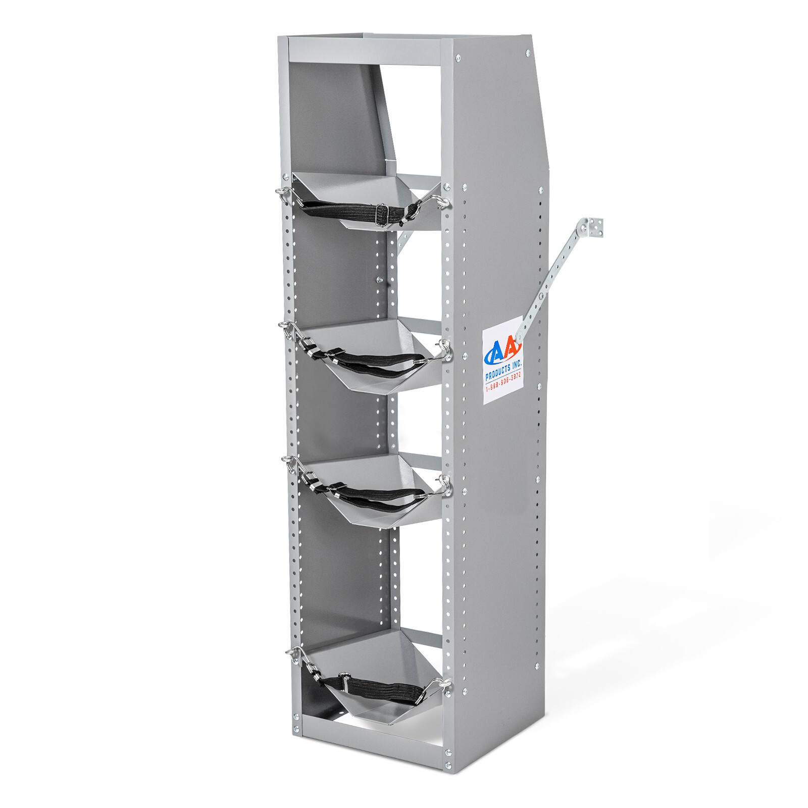 AA Products TR-4-52 Refrigerant Tank Rack Steel Freon Tank Holder Rack Shelving