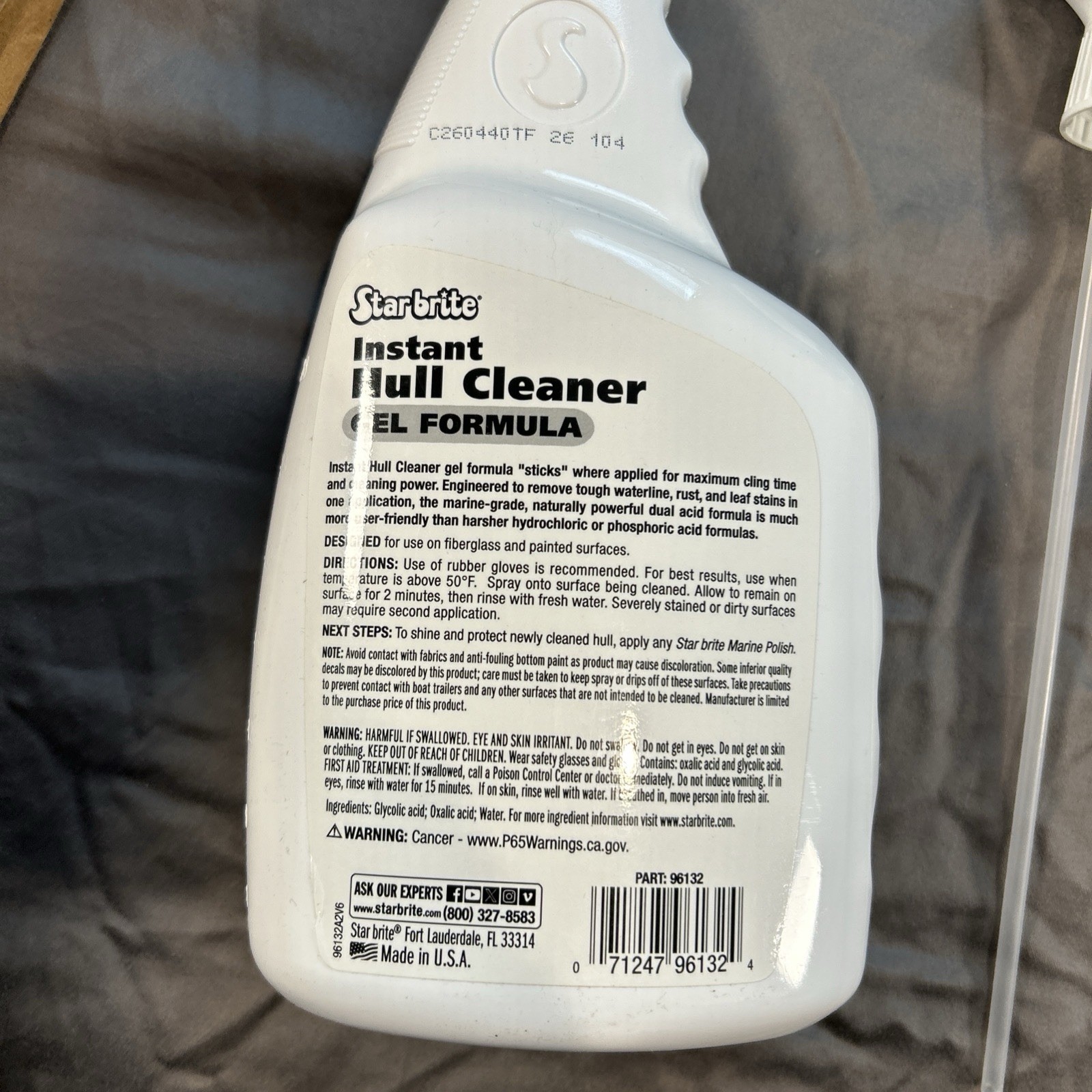 Star Brite Hull Cleaner 32oz Powerful Gel for Fiberglass Painted Boats