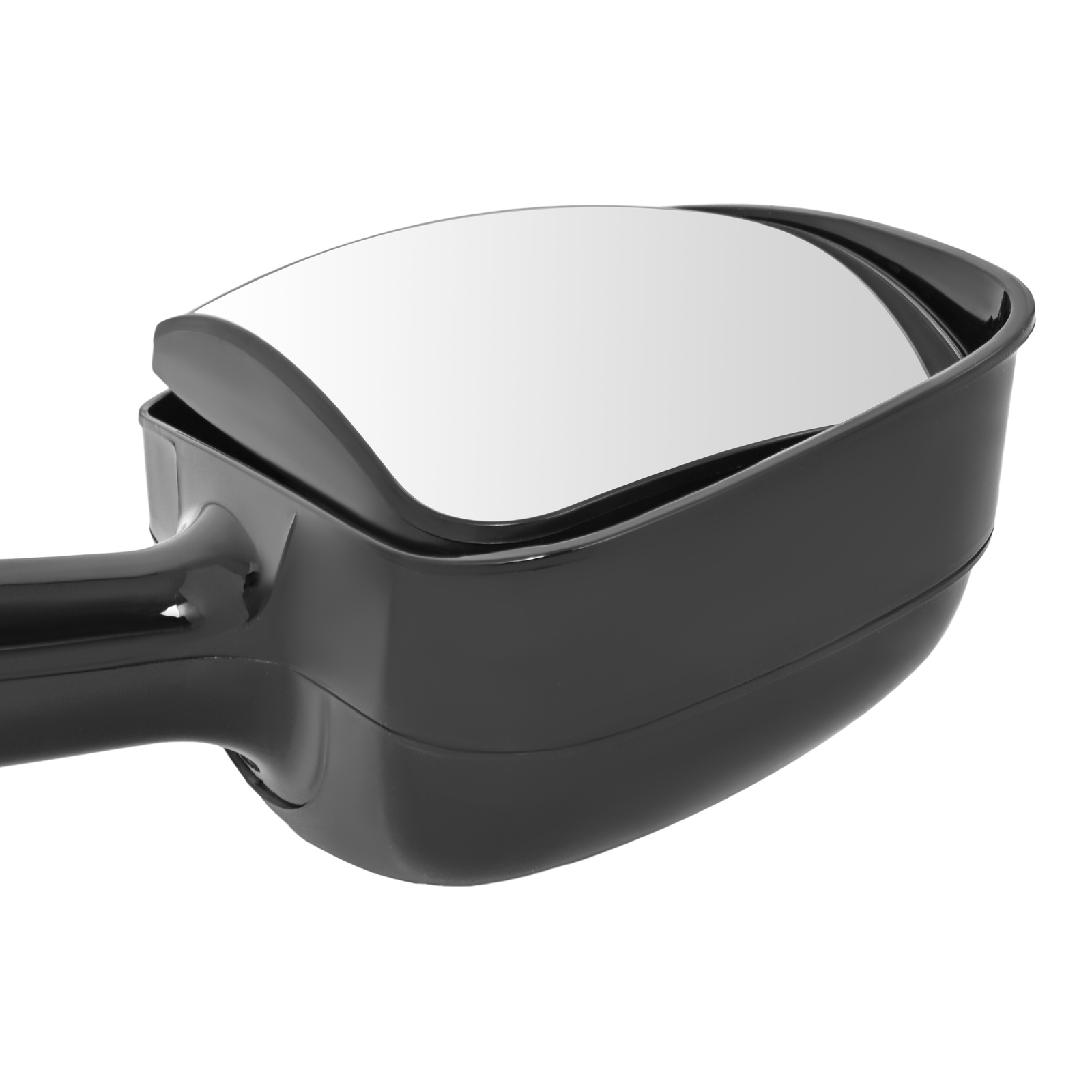 Right Side All Black Hood Mirror For Freightliner Cascadia 2008-2017 ABS+Glass