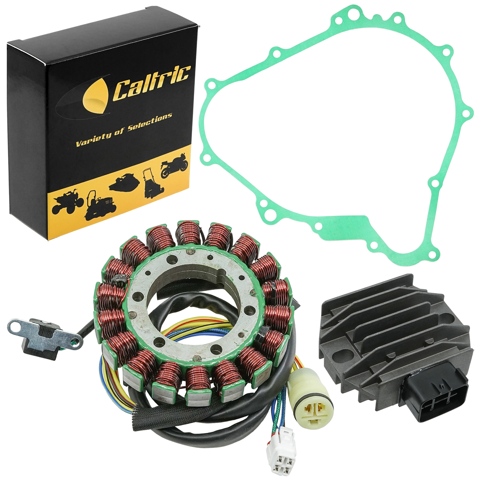Stator & Regulator Rectifier W/Gasket For Yamaha Kodiak 400 YFM400 2000-2006