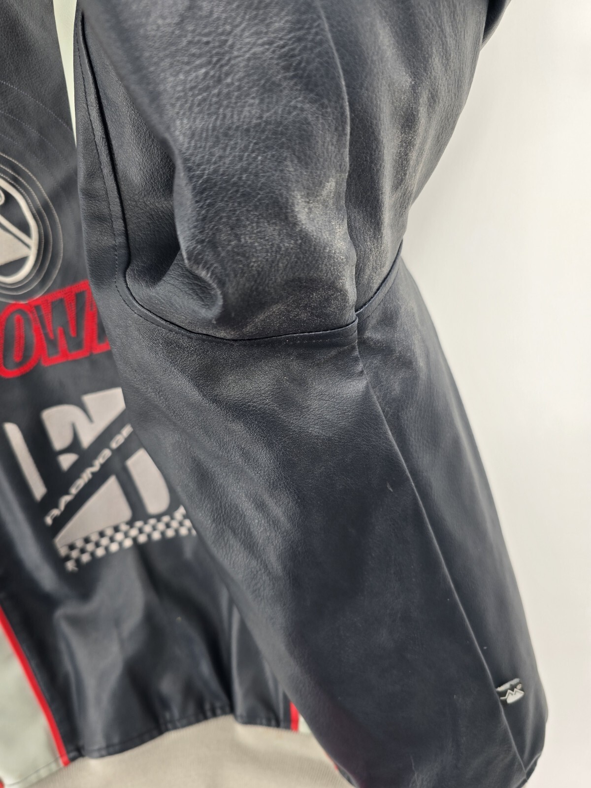 First Down Mens Leather Motorcycle Jacket Racing High Performance Gear Size XL