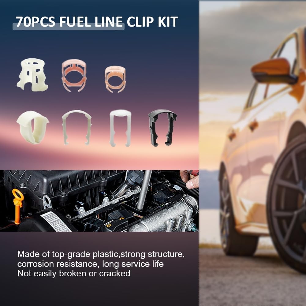 Fuel Line Clips, Auto Clips Replacement Kit, Clamps, [Mixed]
