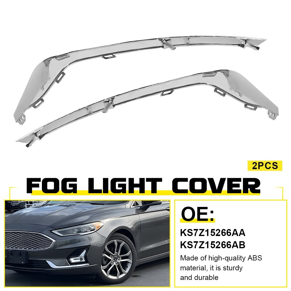 KS7Z15266AB Fit 2019-2020 Ford Fusion Front Bumper Fog Light Lamp Strip Trim EXC