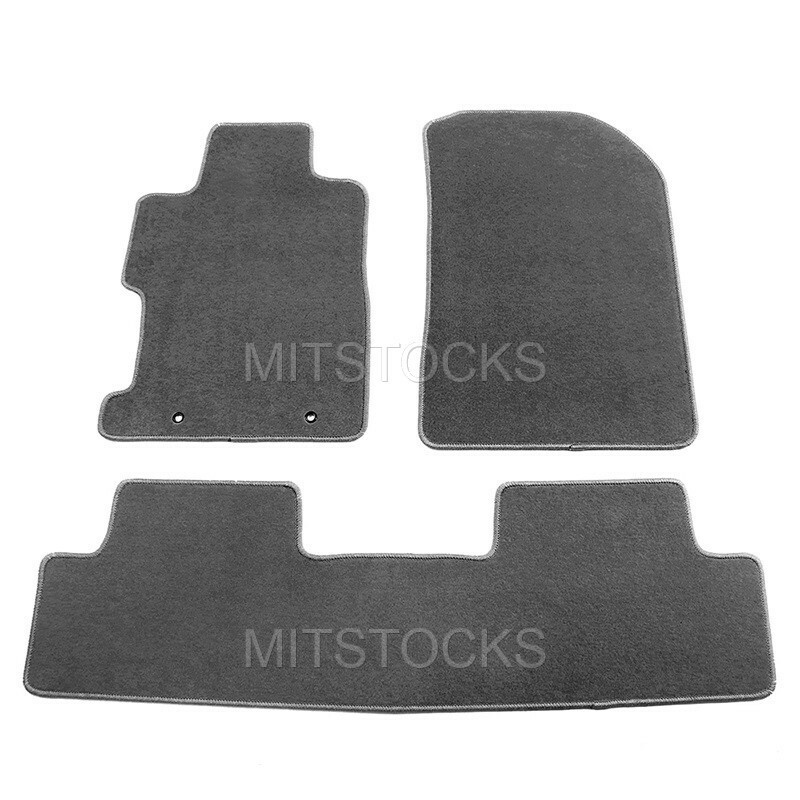 New 3 Pieces Gray Nylon Carpet Floor Mats Fit For 06-11 Honda Civic 2 / 4 Doors