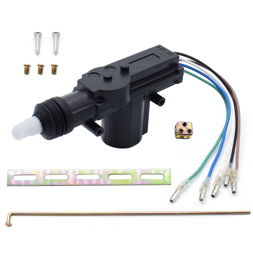 Car Central Power Door Locking Actuator Remote Kit 5 Wire Keyless Entry Lock