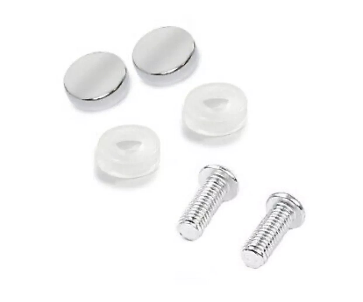 2Pcs Chrome Stainless Steel Metal License Plate Frame Tag Cover With Screw Caps~