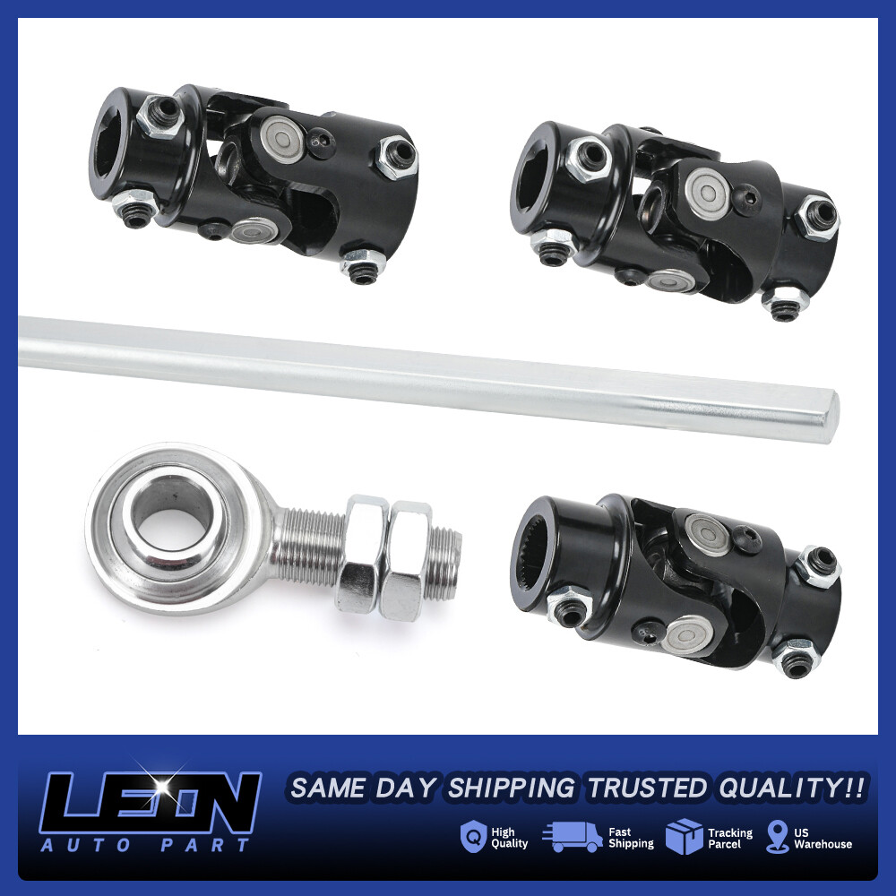 Forr GM Box 3 BK U Joint 36″ Solid Steel Steering Shaft 1″DD + 3/4″-30 X 3/4″DD