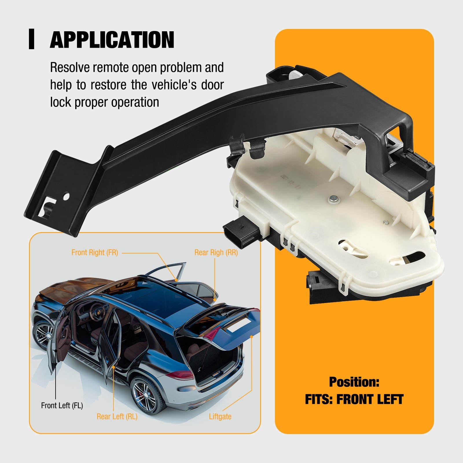 Front Left Driver Side Door Lock Latch Actuator For 2008-2012 Ford Focus 2.0L