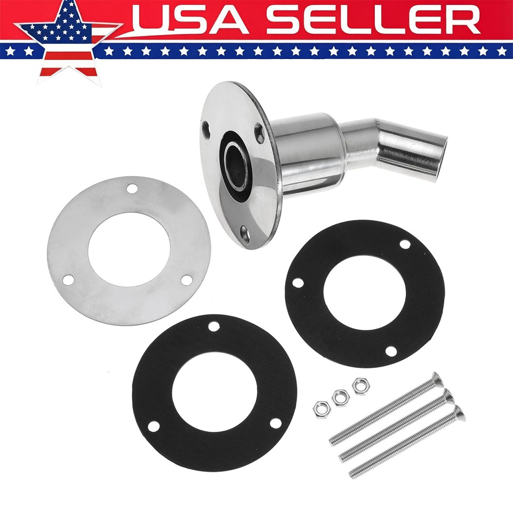 Thru Hull Exhaust Fitting, 24mm 316 Stainless Steel For Diesel Parking Heaters A