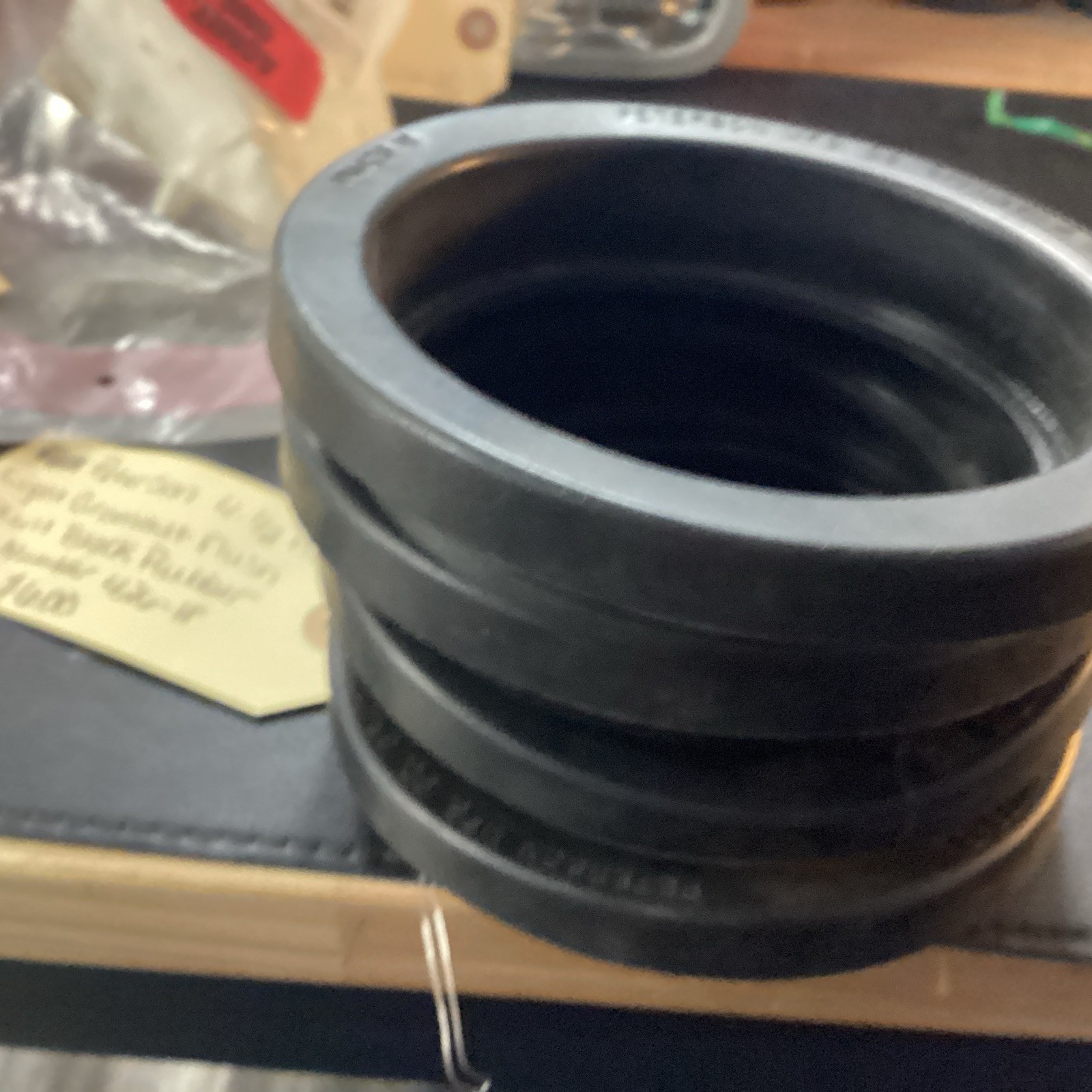 Peterson 4-1/2in Round Light Grommet Flush Black Rubber # 426-18 Made In USA