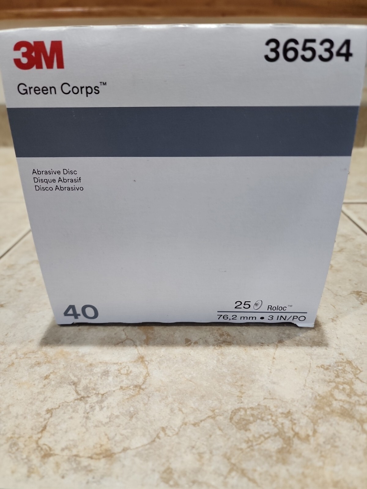 3M Green Corps 36534 3″ Abrasive Discs, 40 Grit, 20000 rpm, Green, 25 Discs