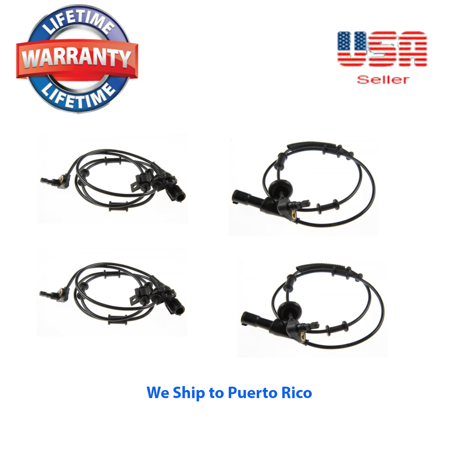 4 ABS Wheel Speed Sensor Rear Front Rear Left & Right Fit:Expedition & Navigator