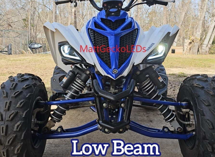 LED Headlight set . 2006-2025 YAMAHA RAPTOR YFZ . Version 2 . Fast USA shipping!