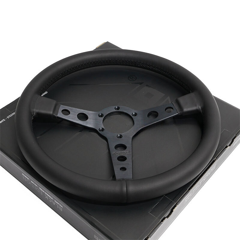 MOMO Prototipo P5 Black Edition 350mm/14inch Steering Wheel Genuine PU Leather
