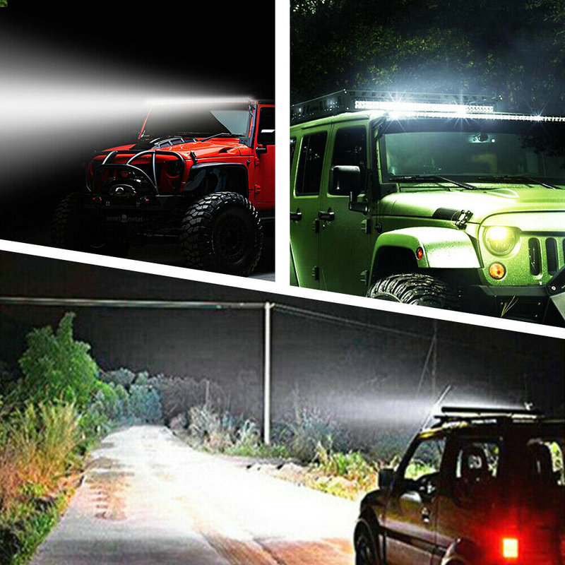 2x 12″inch 450W LED Light Bar Combo+4x 4″in Pods Kit For Jeep For Truck SUV ATV
