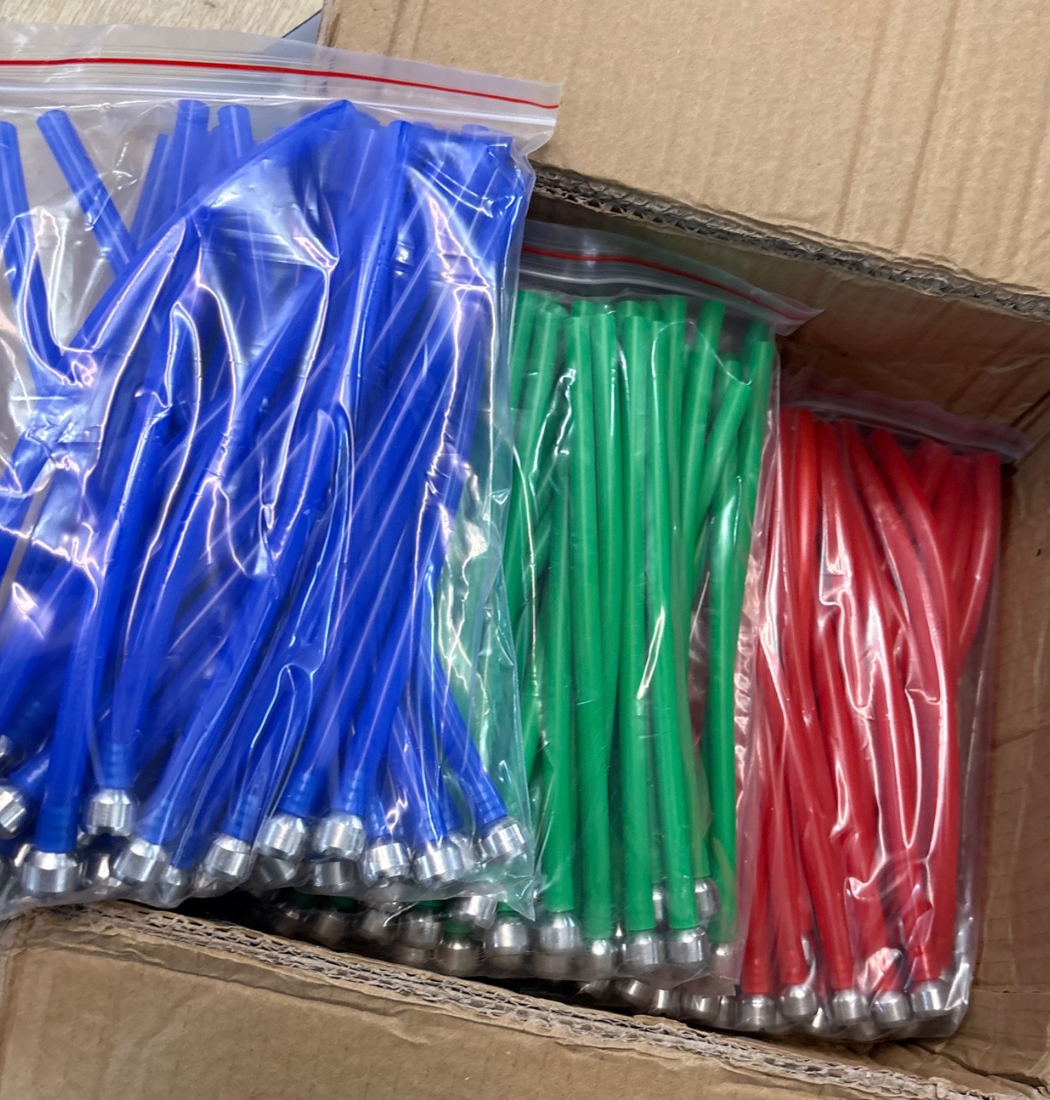 Universal Spray Bottles Dip Silicone Tube Replacement,Pack of 6 Multi Colors.