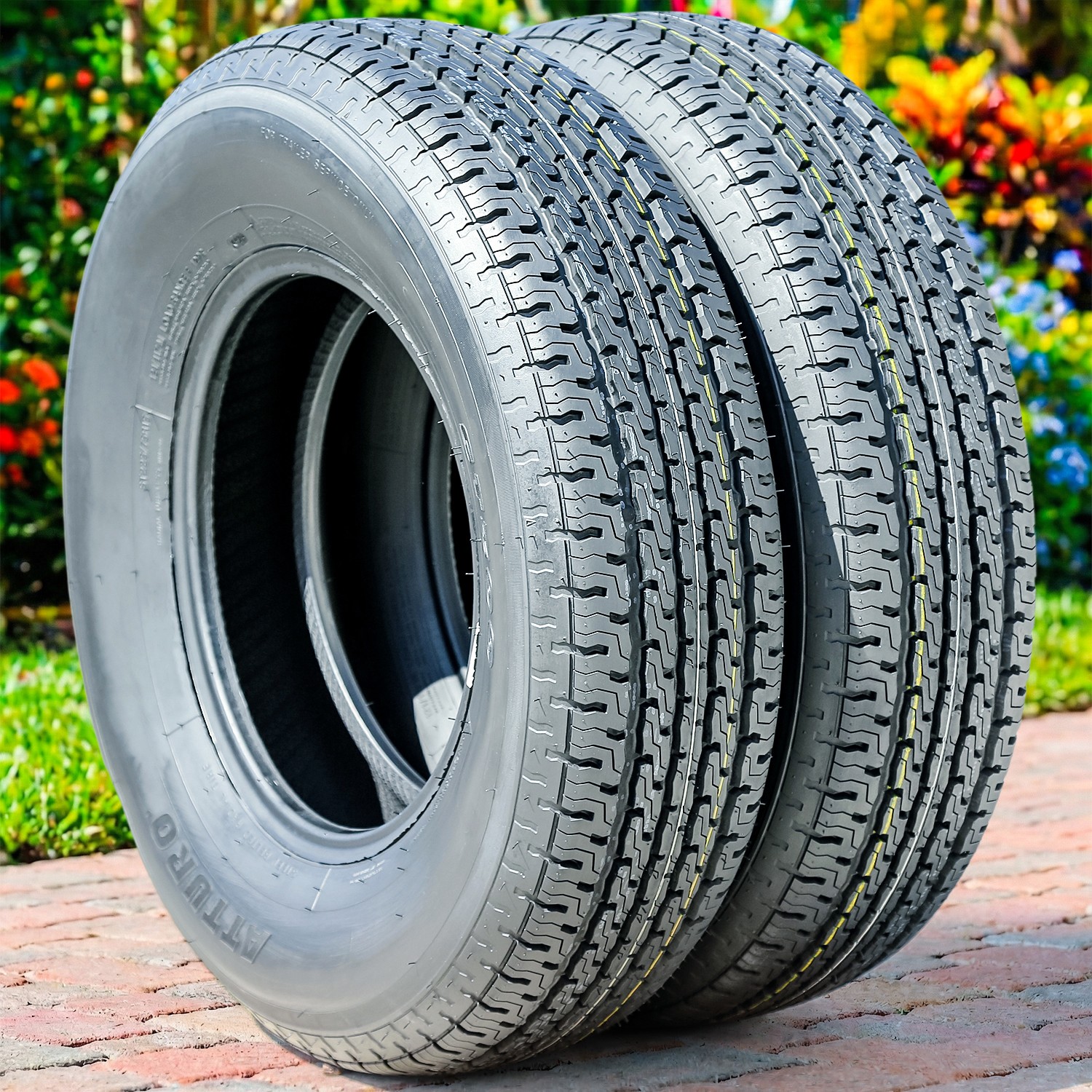 2 Tires Atturo ST300 Steel Belted ST 185/80R13 Load D 8 Ply Trailer