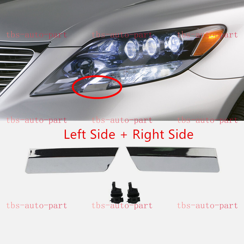 For LEXUS LS460 07-09 Headlight Washer Nozzle Cover Set 85208-50030 85207-50030