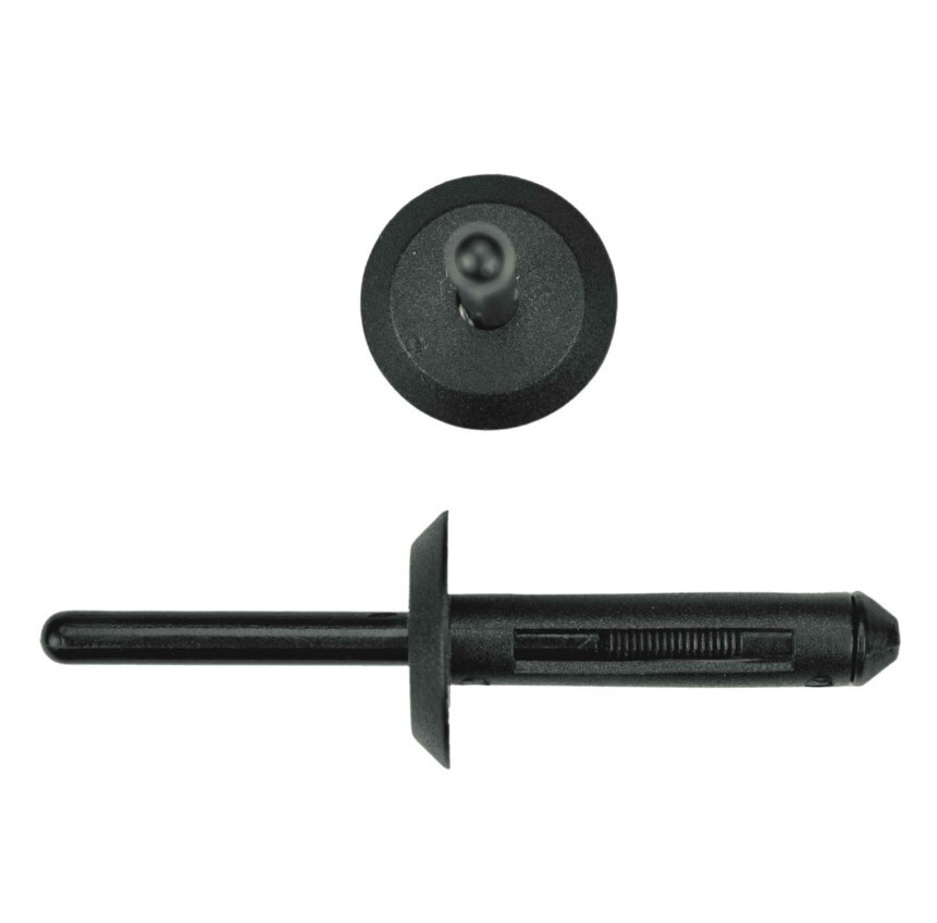 Black Nylon Plastic Rivets 5770PK Fits1/4″ (6.3mm) Hole 50pcs