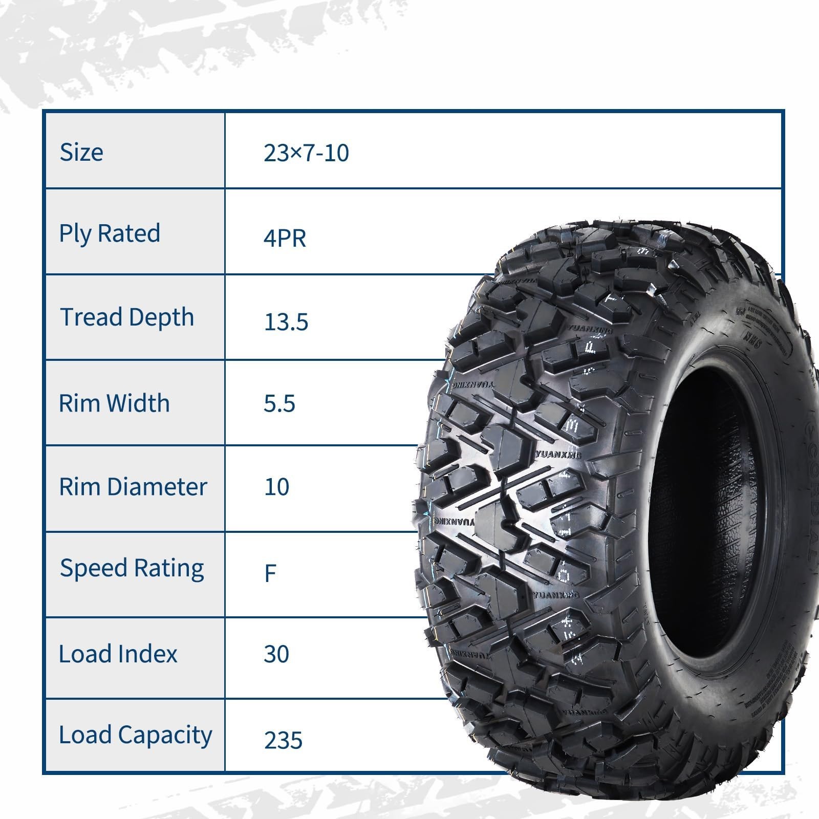 Multi Terrain Adaptability Featured On The 23×7-10 ATV UTV Tires, Tubeless Off-R