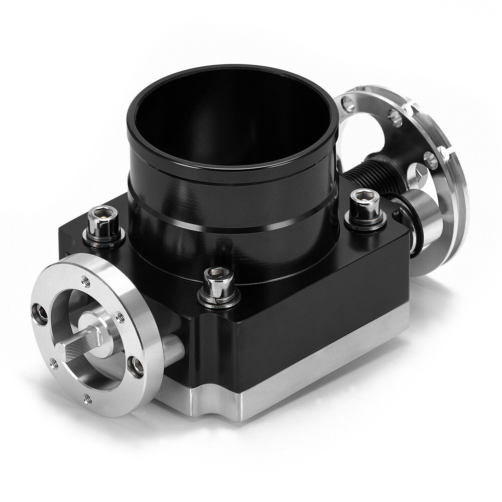 Universal 70MM 2.75″ High Flow Intake Aluminum Manifold Billet Throttle Body BK