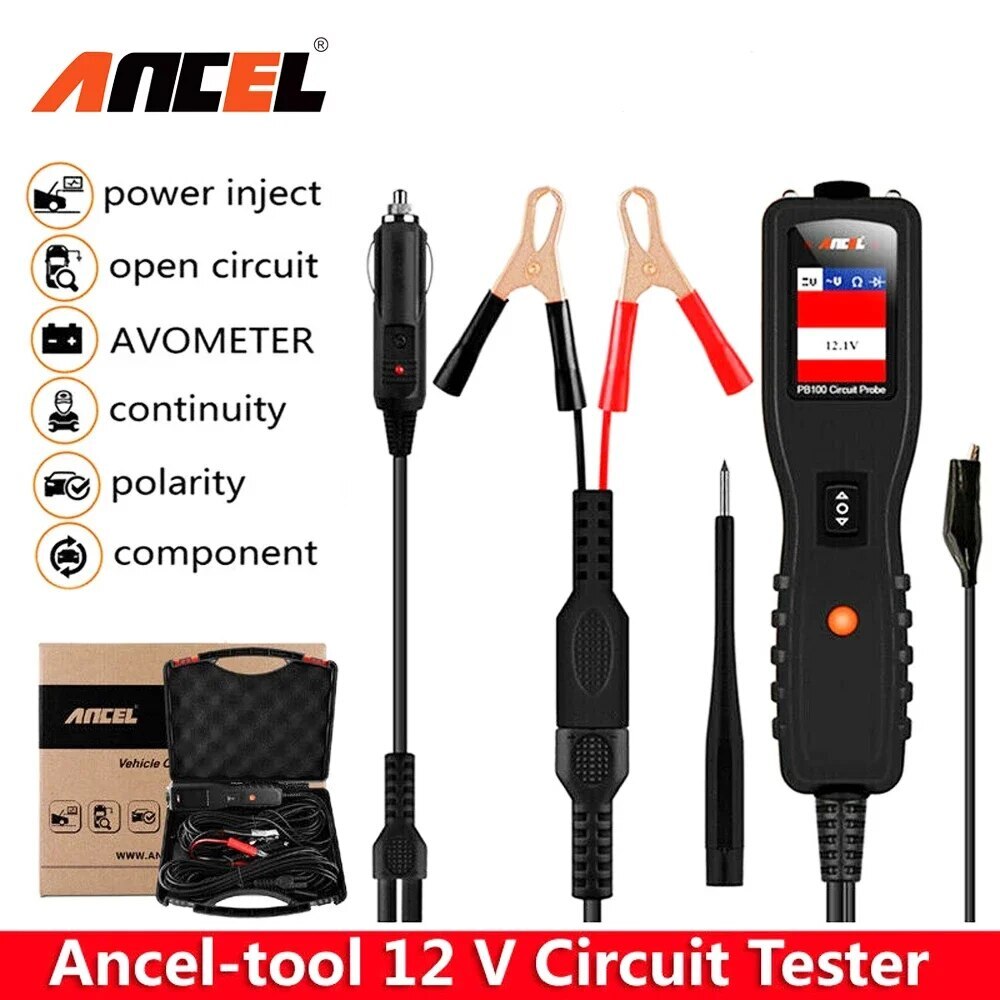 ANCEL 12V&24V Circuit Tester PB100 Powescan Electrical System Diagnostic Tool