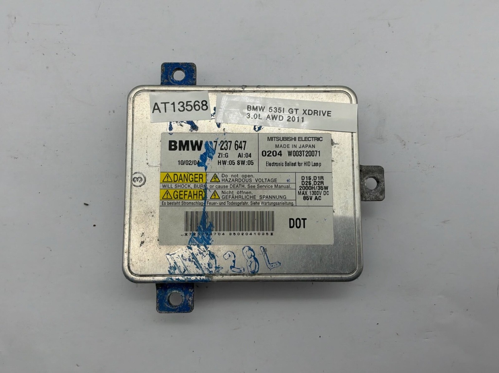 OEM 11-16 BMW 535i 528i 550i 335i GT Headlight HID Xenon Ballast Control Unit