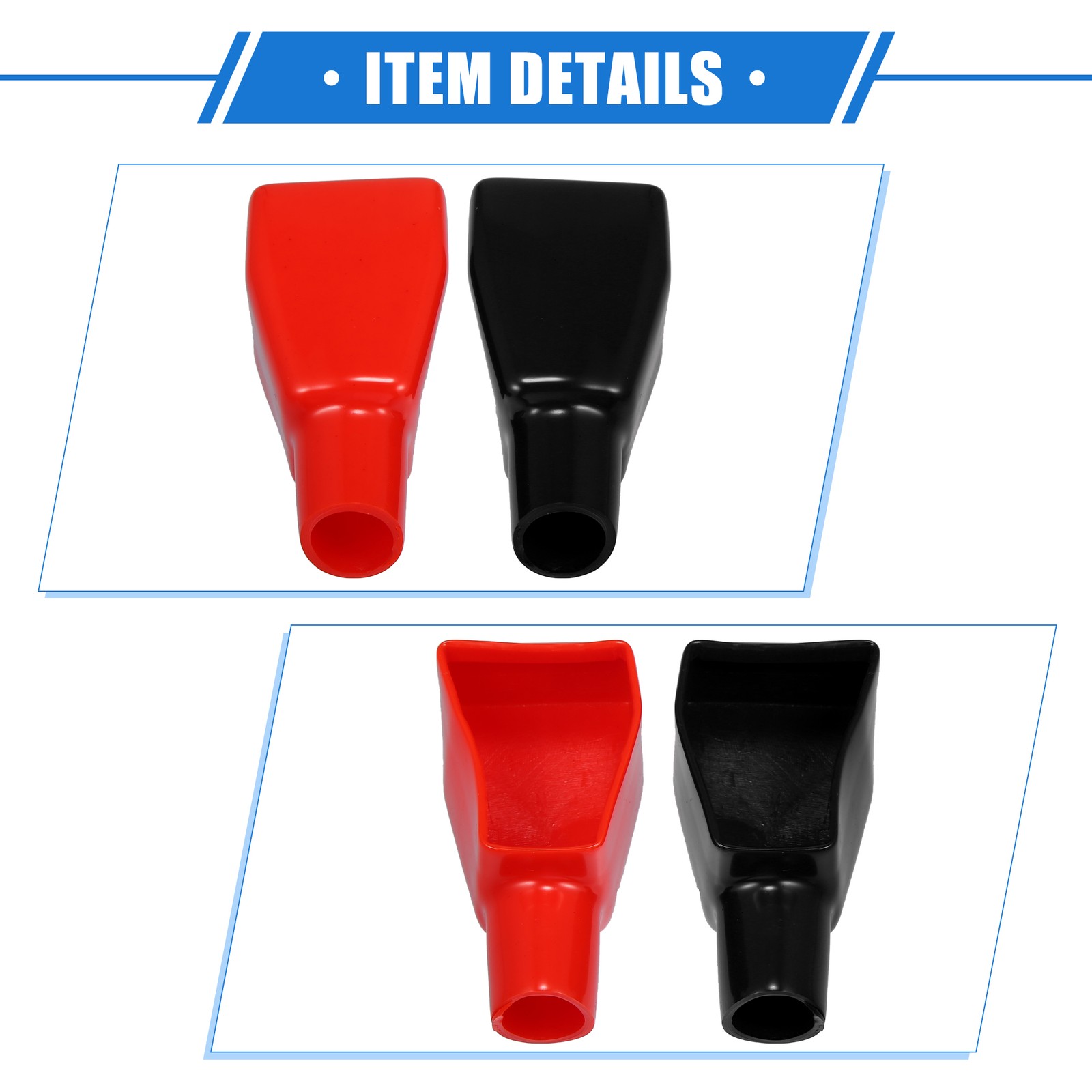 TWO Battery Terminal Insulation Covers 19mm 0.75″ Car Battery Post Cap Universal