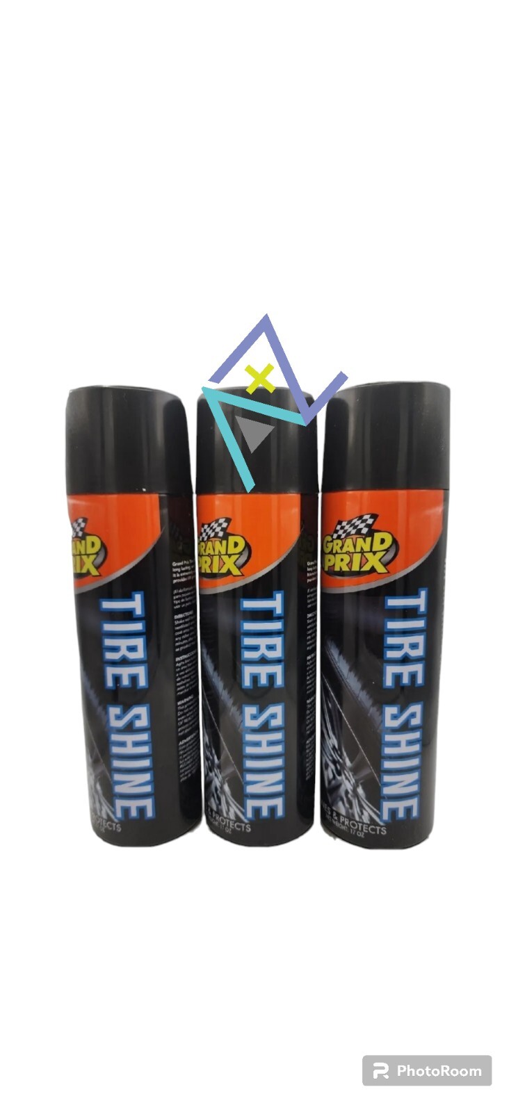 Grand prix Spray Tire Shine Cans 17oz Shines and protect (3 Pack)