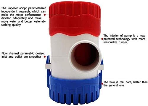 1100GPH Electric Bilge Pump For Boat Marine Submersible Sump Water Transfer USA
