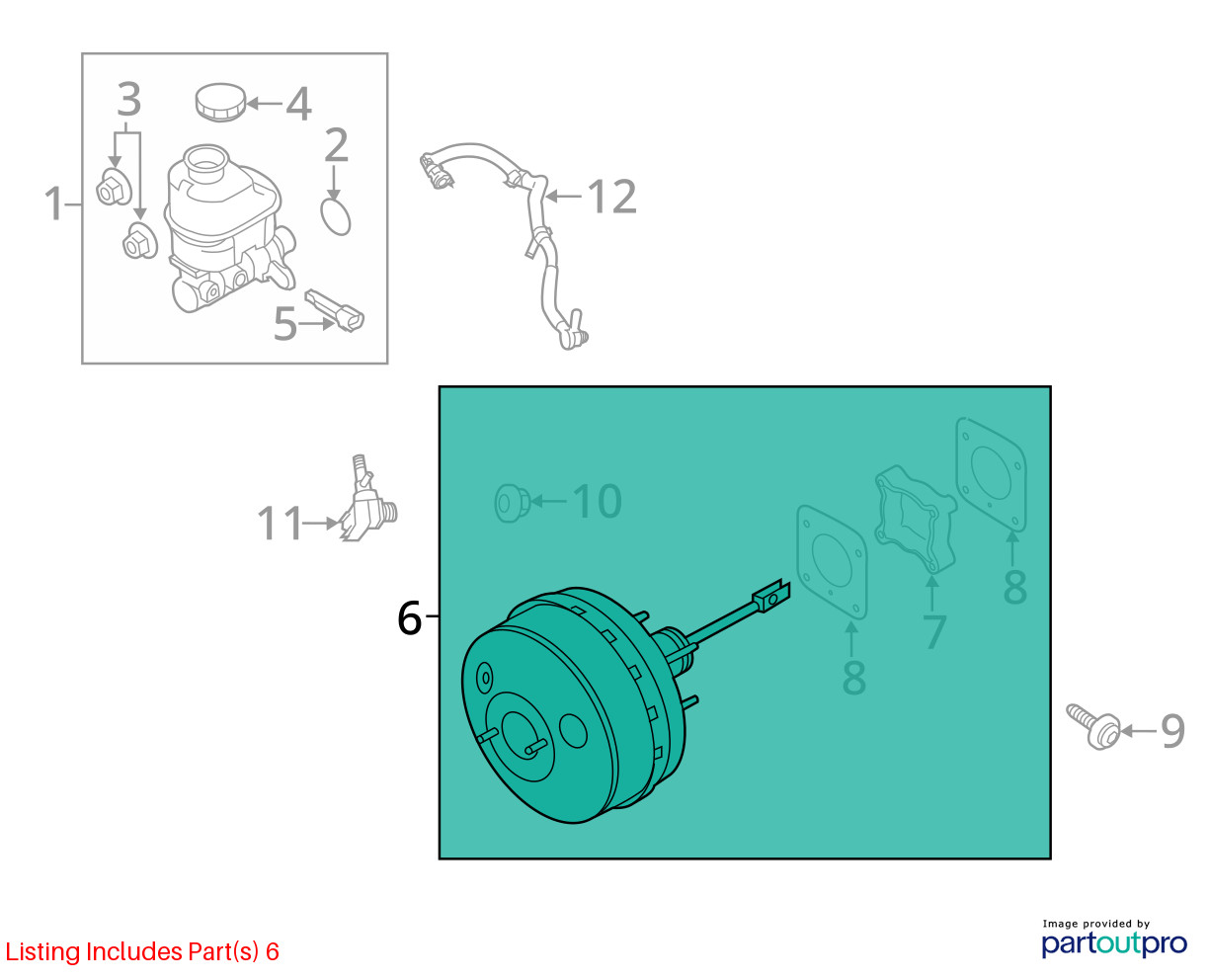 2010-2014 Ford F-150 Power Brake Booster Oem NRS8H