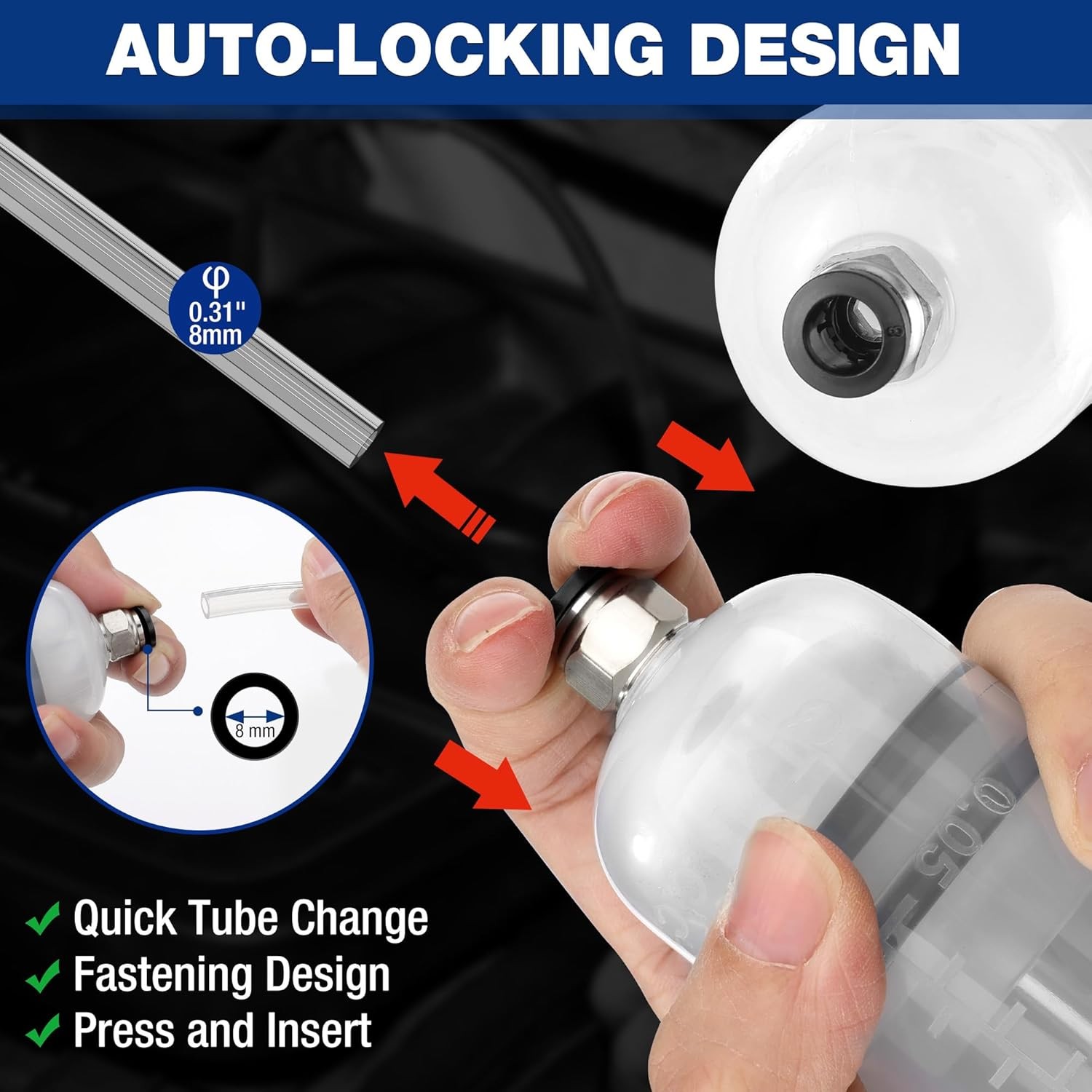 WORKPRO 200CC Manual Fluid Fill Pump Extractor Multi-Purpose Oil Syringe Suction