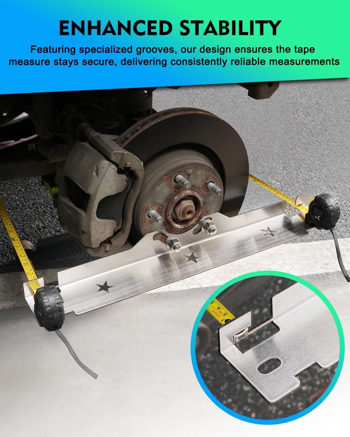 DIY Wheel alignment tool Toe in / out adjustment measuring brackets Black
