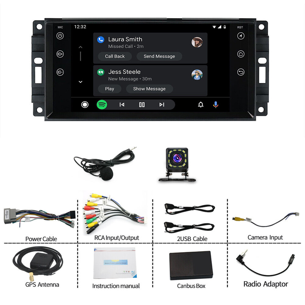 For 2011-2014 Dodge Avenger 7″ Android 13 Carplay Car Stereo Radio GPS Navi