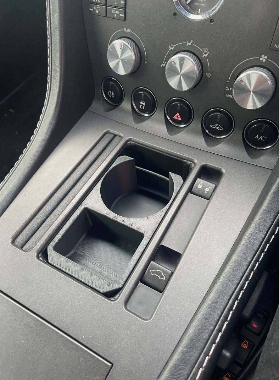 (2005-2016) Aston Martin Vantage DB9 Cup Holder Sportshift with Leather Divider