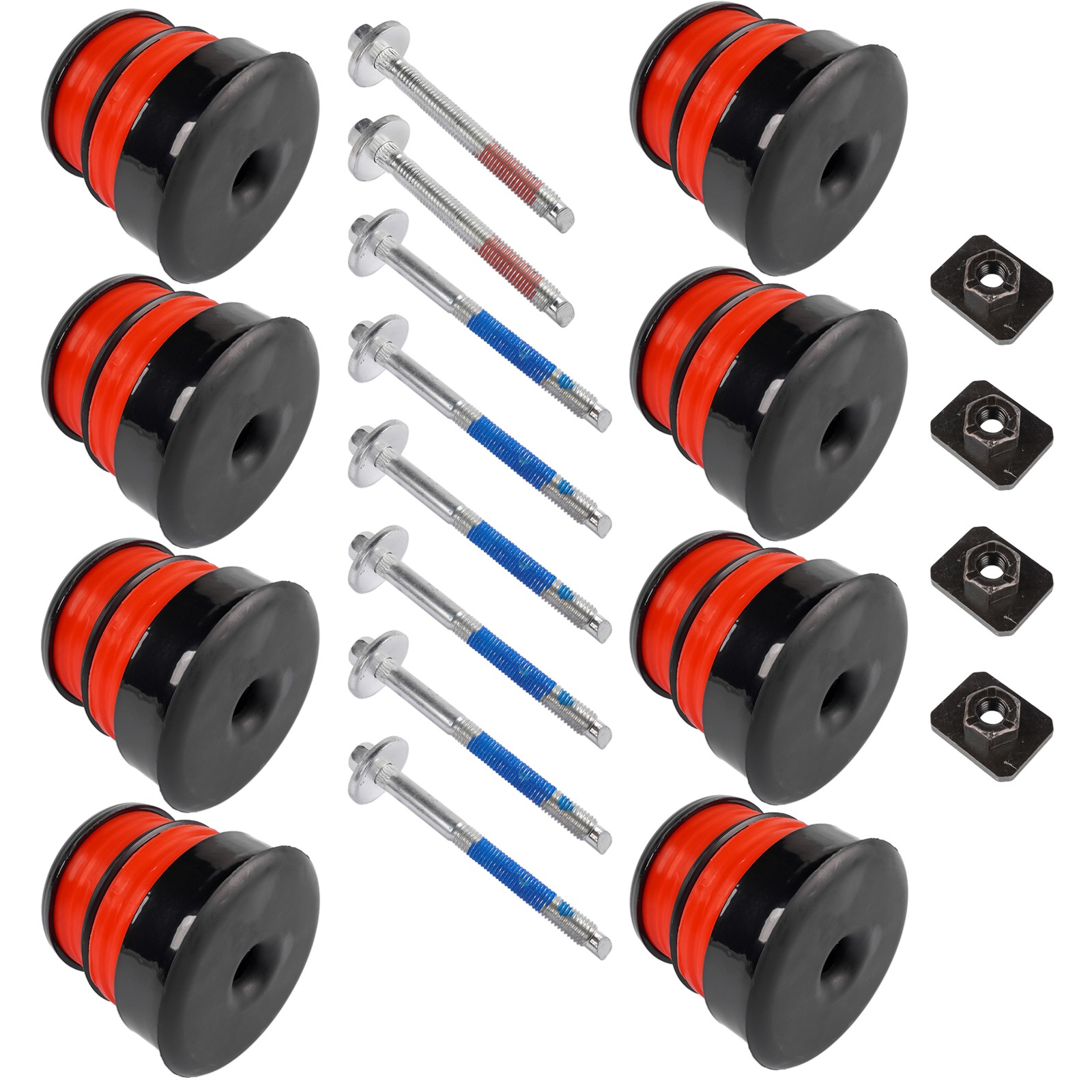 8* Silicone Body Mount Bushings and Cushion Bolts Kit for F-250 F-350 2008-16