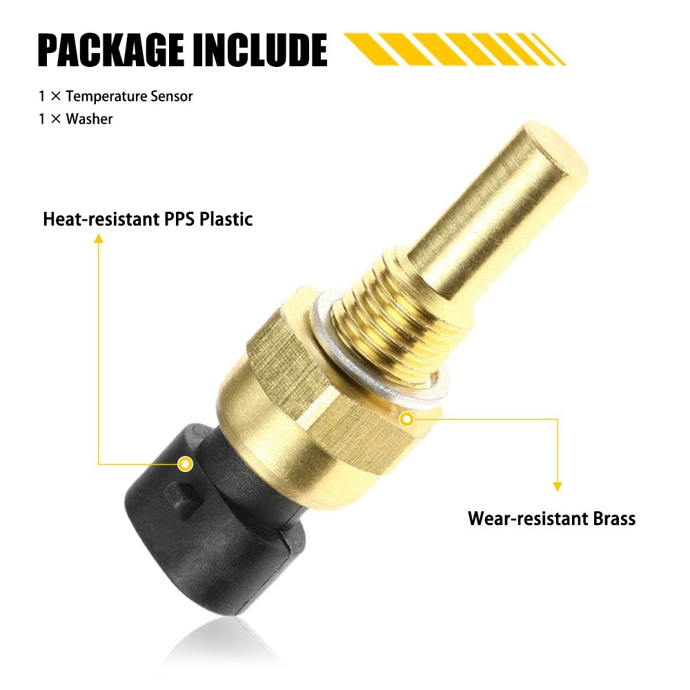 2set 0.7″/1.8cm Engine Coolant Temperature Sensor Fit Daewoo Isuzu Hummer Replac